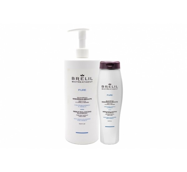 BRELIL PURE SEBORIEGUILBRANTE SHAMPOO 1000ml ШАМПОАН ЗА МАЗНА КОСА И СУХИ КРАИЩА 1000мл